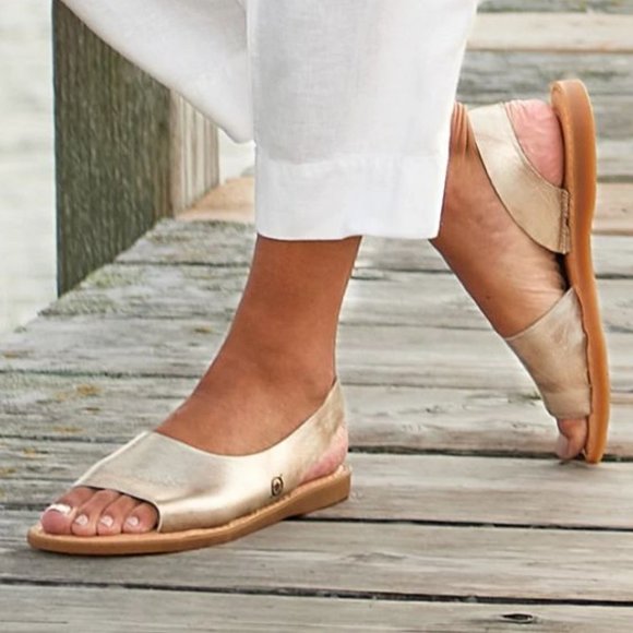 Born Shoes Vguc Born Leather Suede Women Strap Sandal Inlet Design